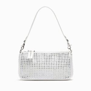 Zara Silver Studded Shoulder Bag